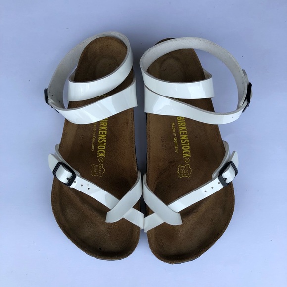white patent leather birkenstocks